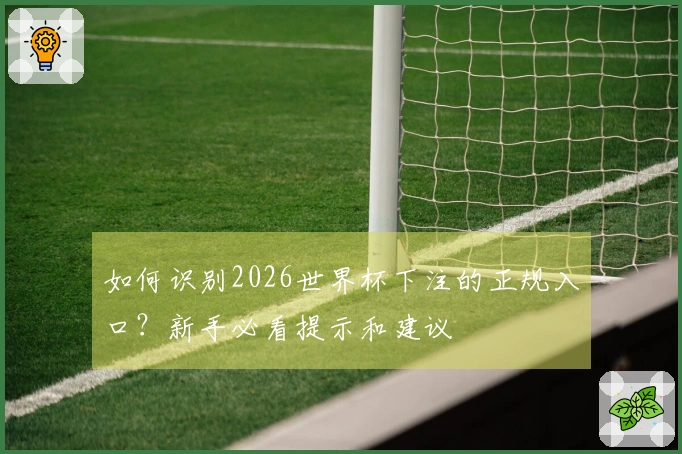如何识别2026世界杯下注的正规入口？新手必看提示和建议